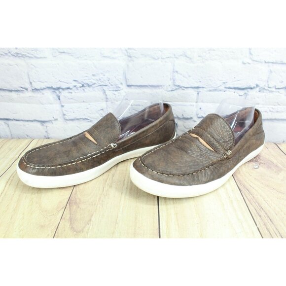 LL Bean Mountainville Shoes Penny Slip On Leather Brown Size 10.5 M - Picture 2 of 9